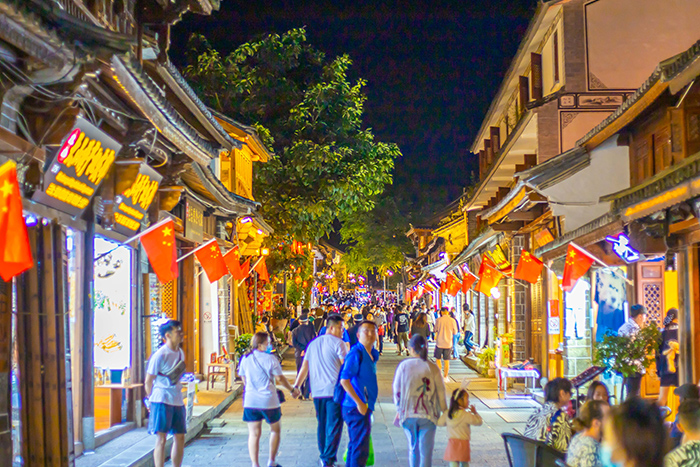 国庆夜游灯光亮化