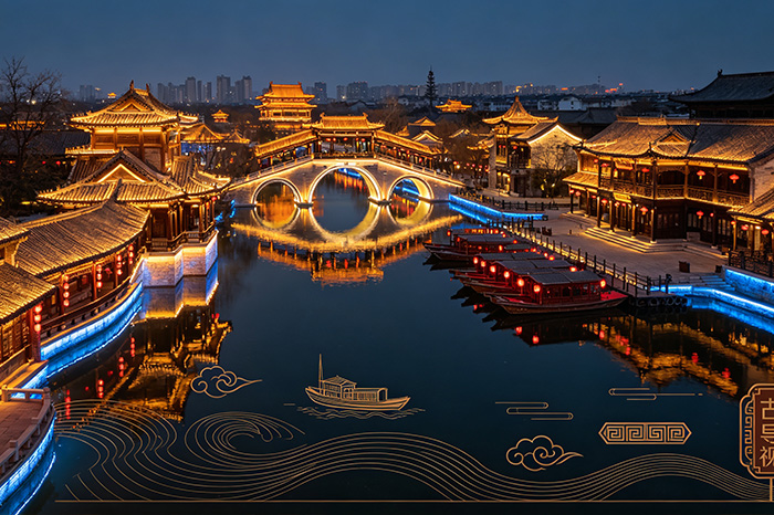 夜景无特色？台儿庄景区灯光亮化深挖运河文化破局