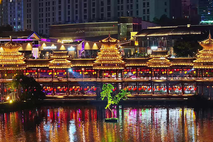 景区古建筑灯光亮化