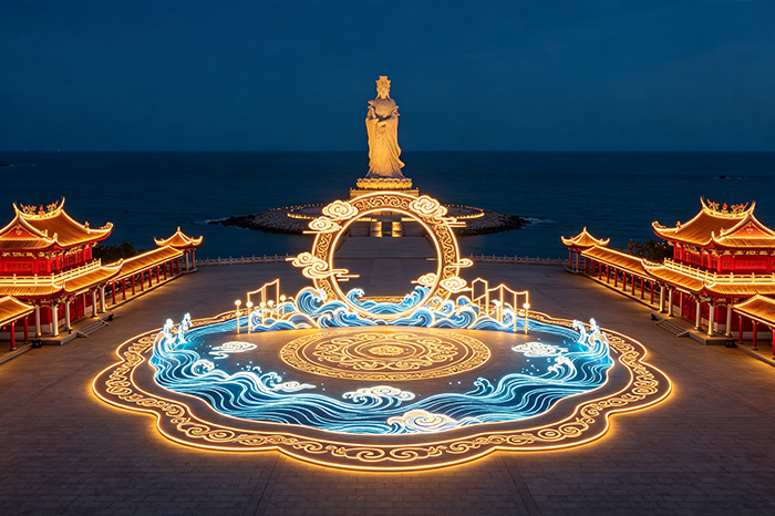 莆田湄洲岛景区灯光亮化，深挖妈祖文化，打破夜景同质化困境