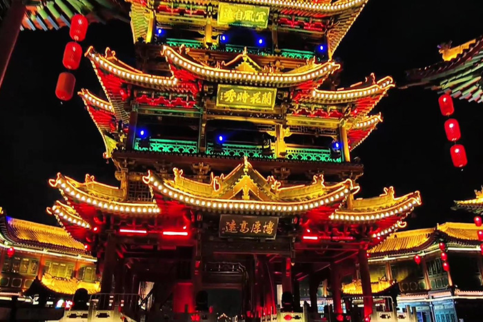 景区古建筑外墙亮化