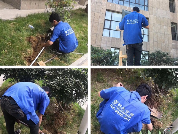 开封市龙亭区街道亮化工程施工现场