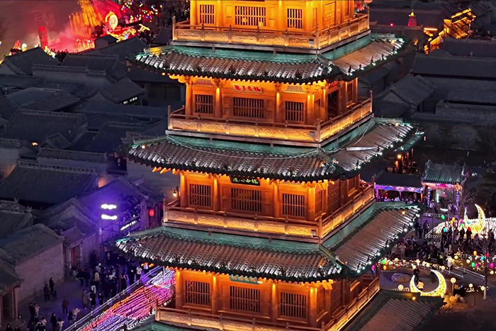 景区古建筑外墙亮化