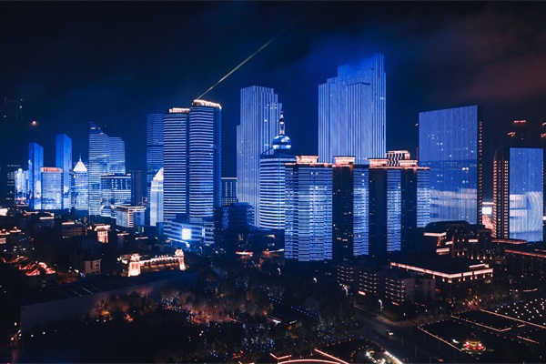 城市户外夜景照明