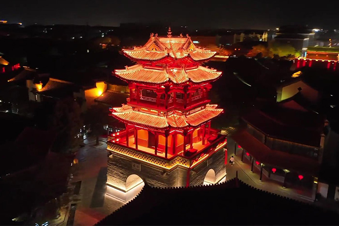 景区古建筑灯光亮化