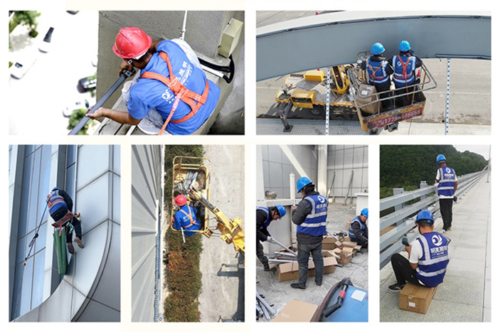 明亮照明灯光亮化工程施工现场