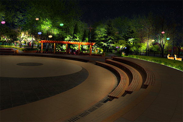 城市广场夜景亮化