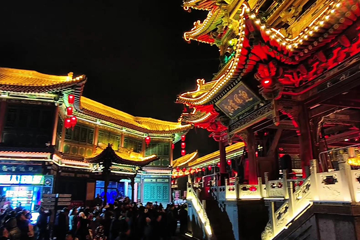 景区古建筑外墙亮化