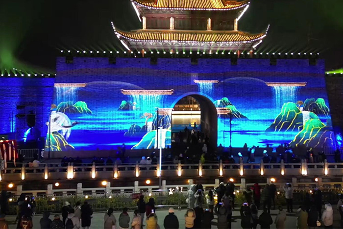 古建筑外墙全息投影