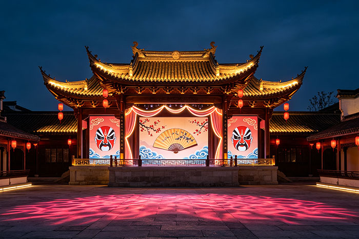 结合传统戏曲文化，景区灯光亮化破解夜间游客稀少难题