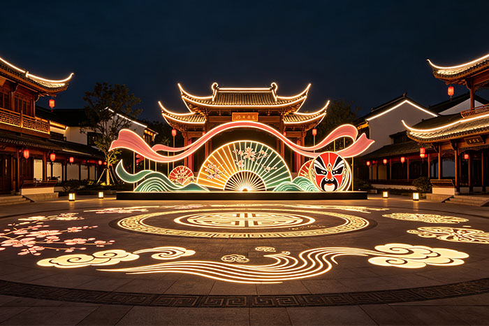结合传统戏曲文化，景区灯光亮化破解夜间游客稀少难题