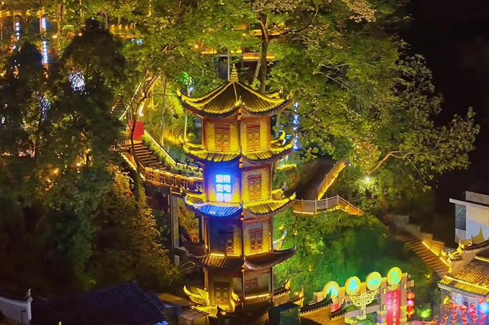 景区古建筑灯光亮化
