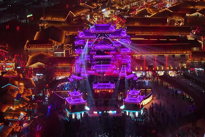 景区古建筑灯光亮化