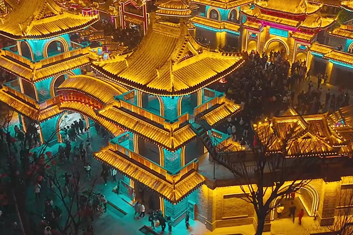 景区古建筑灯光亮化