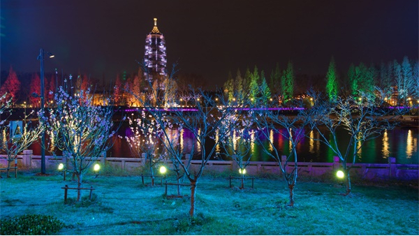 乡村夜景灯光亮化提升乡村夜间整体水平