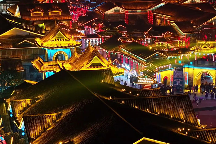 景区古建筑灯光亮化