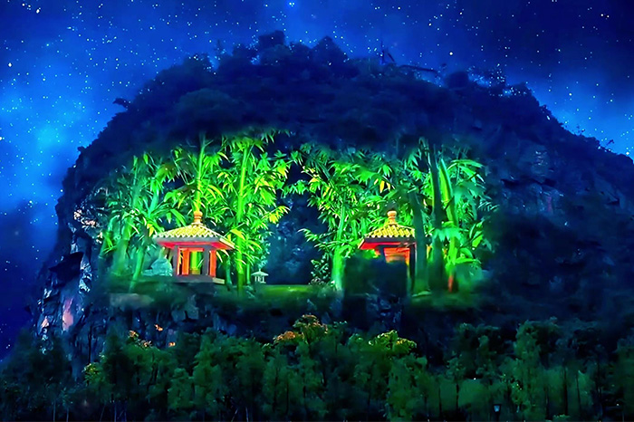 山体全息投影灯光亮化