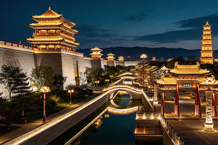 山西大同古城夜景单调？景区灯光亮化融合北魏文化焕新夜游