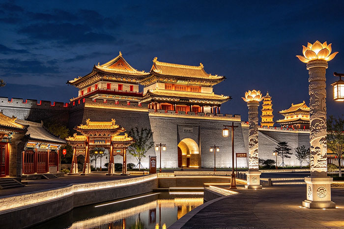 山西大同古城夜景单调？景区灯光亮化融合北魏文化焕新夜游